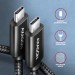 AXAGON Дата кабель USB-C to USB-C 1.0m USB 2.0 PD 240W 5A black AXAGON (BUCM2-CM10AB)