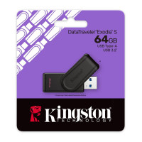 Флеш-накопичувач USB3.2 64GB Kingston DataTraveler Exodia S Black (DTXS/64GB)