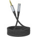 HOCO Кабель мультимедійний 3.5mm M to 3.5mm F 1.0m UPA20 3.5 audio Gray HOCO (6931474762153)