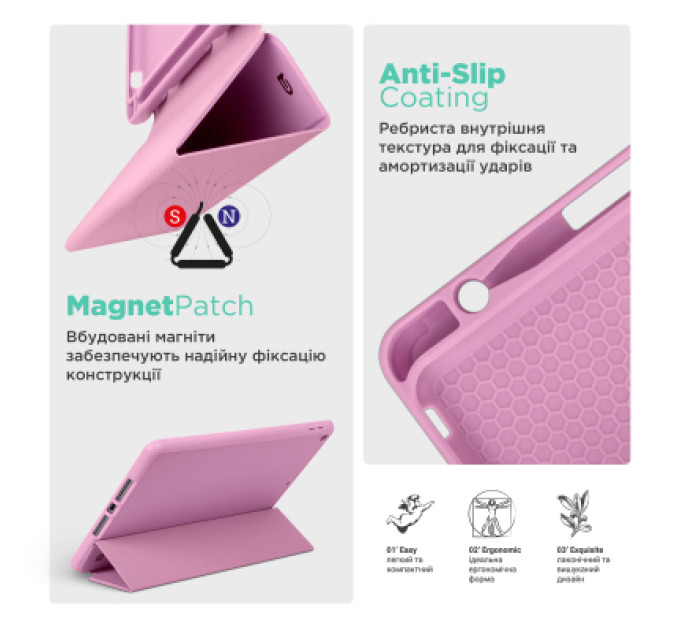 Armorstandart Чохол до планшета Armorstandart Smart Fold Pen Lenovo Idea Tab Pro Pink (ARM85079)