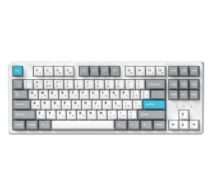 GamePro Клавіатура GamePro Asgard Ragnar Wireless/Bluetooth/USB UA White (MK285WH)