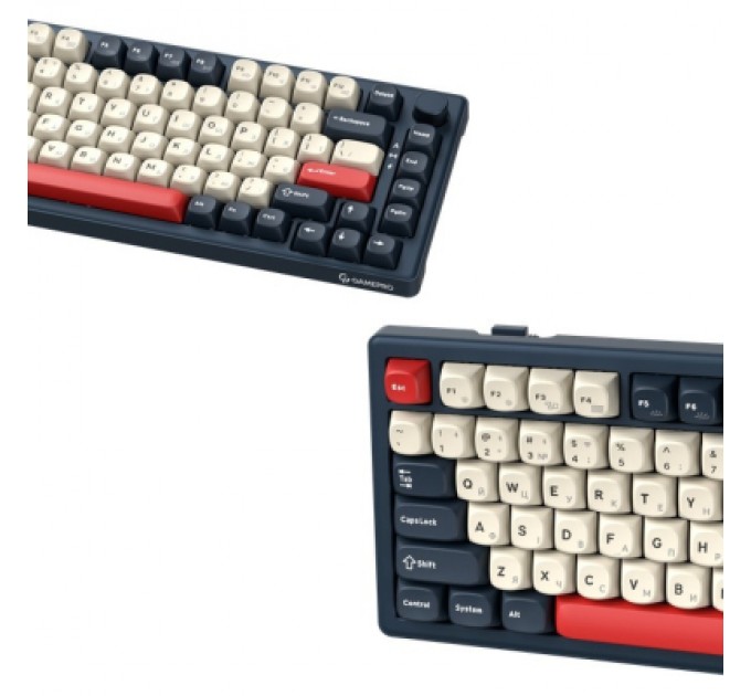 GamePro Клавіатура GamePro Asgard Yord Wireless/Bluetooth/USB UA Blue (MK266BL)