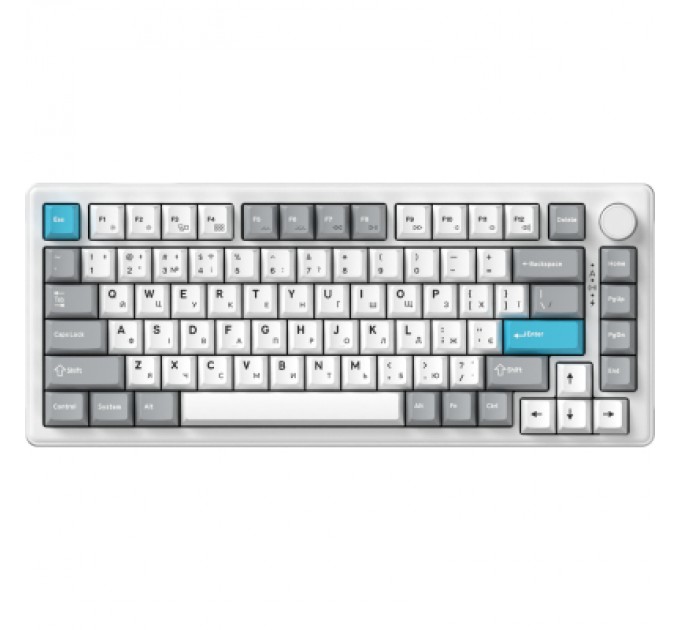 GamePro Клавіатура GamePro Asgard Yord Wireless/Bluetooth/USB UA White (MK266WH)