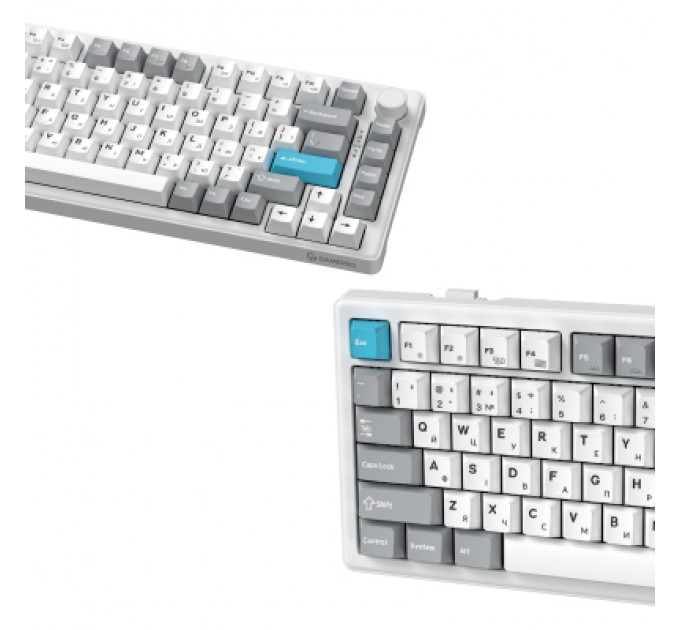 GamePro Клавіатура GamePro Asgard Yord Wireless/Bluetooth/USB UA White (MK266WH)