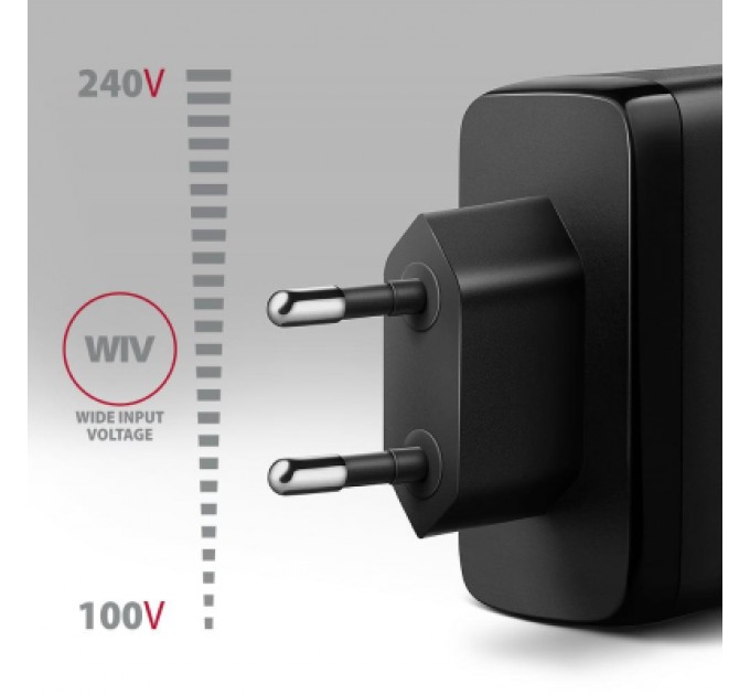 AXAGON Зарядний пристрій AXAGON 1xUSB + 2xUSB-C 100W QC4+ PD3.0 PPS black (ACU-DPQ100)