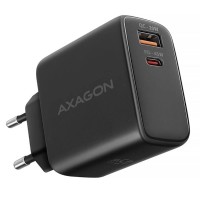 Зарядний пристрій AXAGON 1xUSB QC4.0 + 1xUSB-C PD45W PPS black (ACU-PQ45)