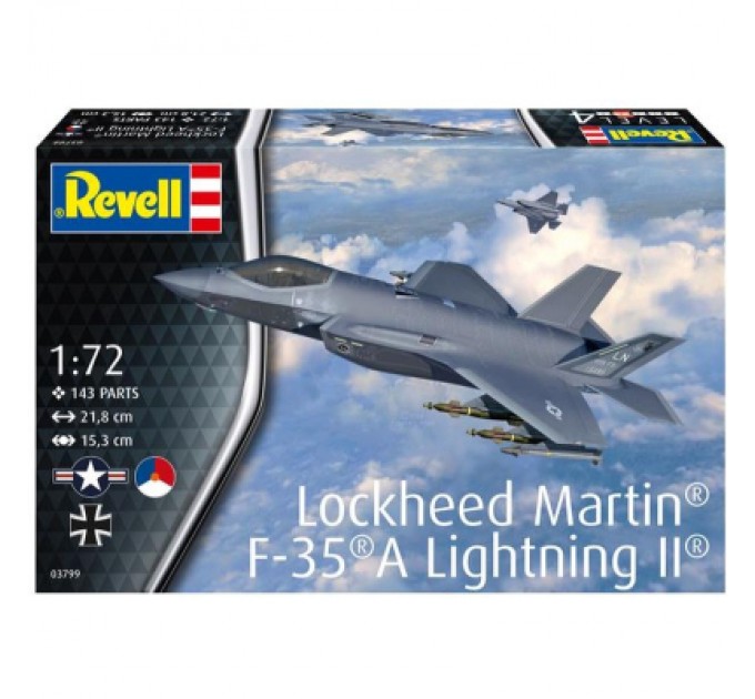 Revell Збірна модель Revell Літак Lockheed Martin F-35A Lightning II, рівень 4, 1:72 (RVL-03799)