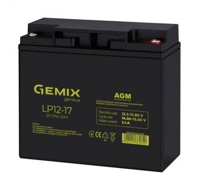 Gemix Батарея до ДБЖ Gemix LP 12В 17Ач (LP1217)