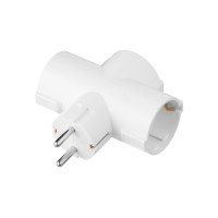 Мережевий адаптер 2E 3xТип F, 16A, білий (2E-AD0103WH)