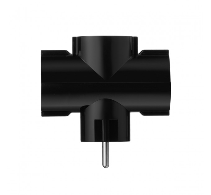 2E Мережевий адаптер 2E 3xТип F, 16A, чорний (2E-AD0103BK)