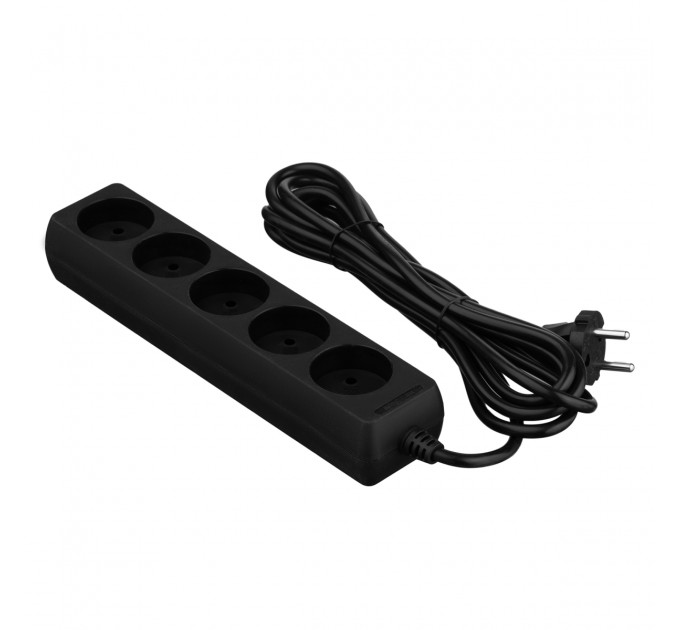 2E Фільтр живлення 2Е (2E-U05M3BK) 5 розетки, 3 м, чорний
