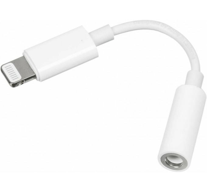 Apple Адаптер Apple Lightning - 3.5 mm (M/F) A1749 White (MMX62) OEM