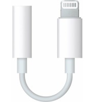Адаптер Apple Lightning - 3.5 mm (M/F) A1749 White (MMX62) OEM