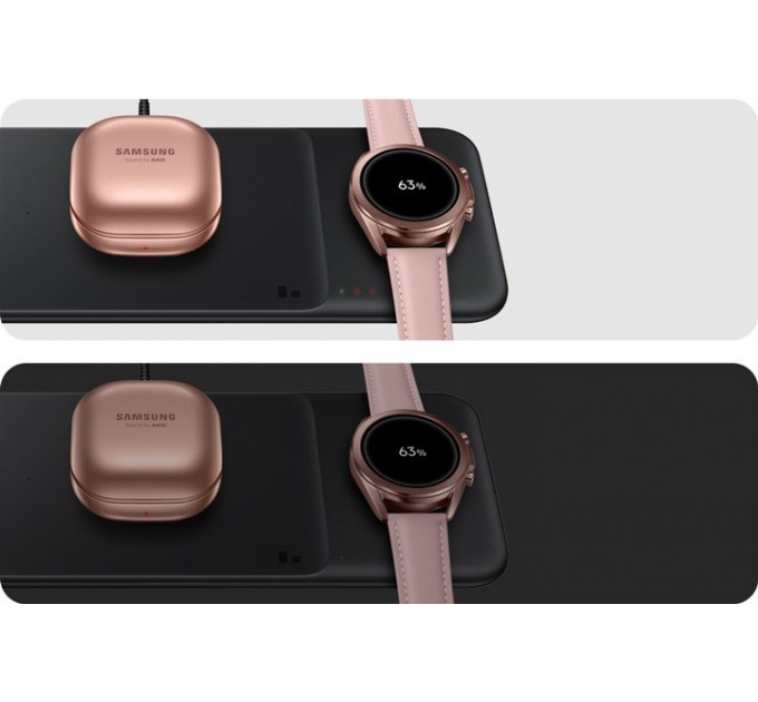 Samsung Безпровідний зарядний пристрій Samsung Wireless Charger Trio charger Black (EP-P6300TBRGRU)