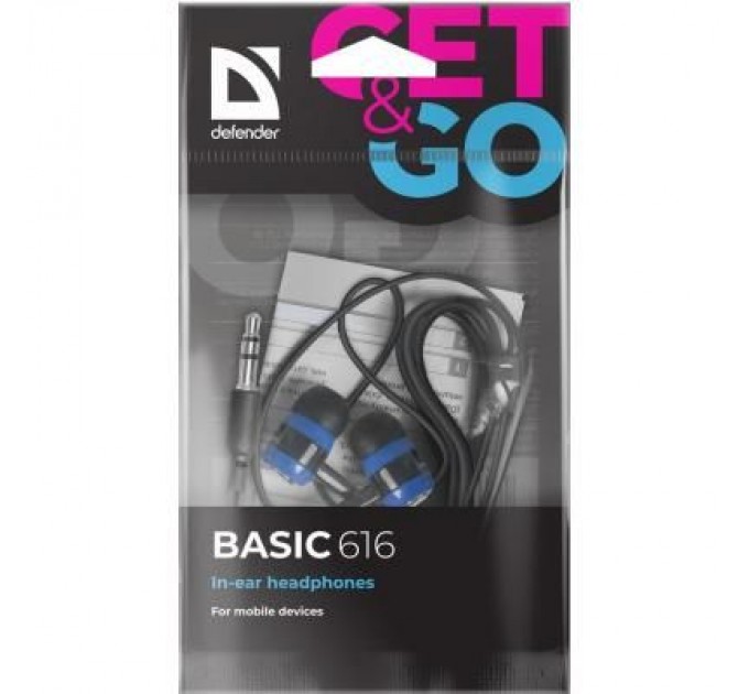 Defender Навушники Defender Basic 616 Black-Blue (63616)