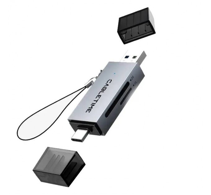 Cabletime Кардрідер Cabletime USB3.0 A + USB Type-C, SD/TF, 5Gbps (CD40G)