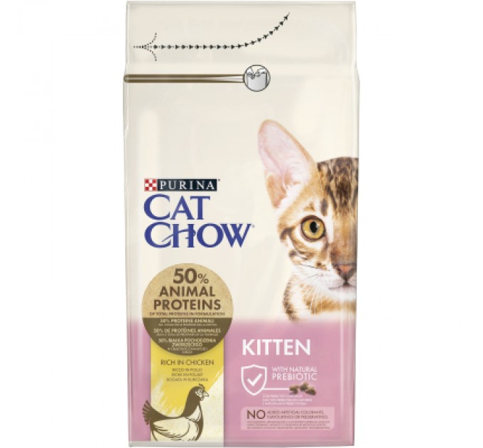 Purina Cat Chow Сухий корм для кішок Purina Cat Chow Kitten з куркою 1.5 кг (5997204513984)