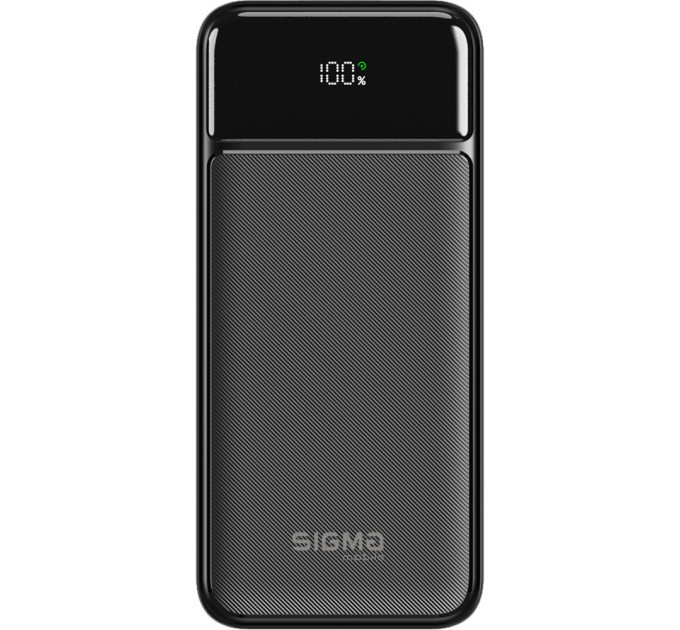 Sigma Батарея універсальна Sigma X-power SI30A4QL 30000mAh, PD/20W, QC22.5W, LED, cable 20w, black (4827798787311)