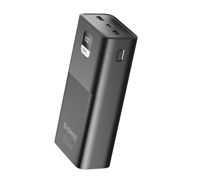 Sigma Батарея універсальна Sigma X-power SI30A6QLX 30000mAh, PD/65W, LED, cable 100w, black (4827798835111)