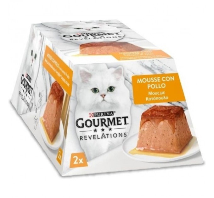 Purina Gourmet Паштет для котів Purina Gourmet Revelations мус з куркою 2х57 г (7613287070081)