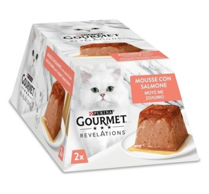 Purina Gourmet Паштет для котів Purina Gourmet Revelations мус з лососем 2х57 г (7613287071217)
