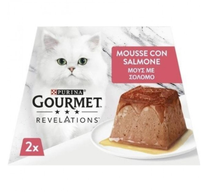Purina Gourmet Паштет для котів Purina Gourmet Revelations мус з лососем 2х57 г (7613287071217)