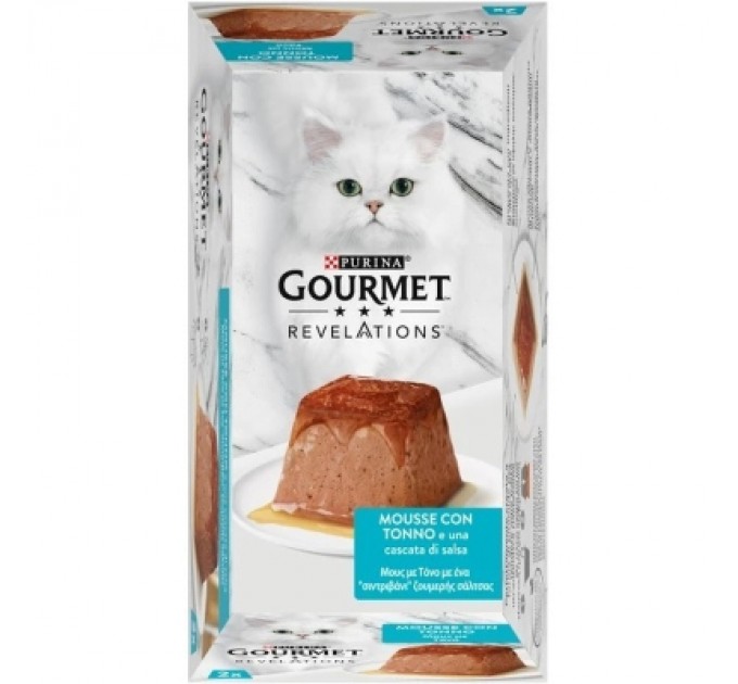 Purina Gourmet Паштет для котів Purina Gourmet Revelations мус з тунцем 2х57 г (8445291938014)