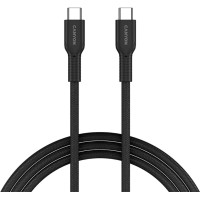 Дата кабель USB-C to USB-C 1.0m OnWire 60CL C-C 60W COLOR Braided 1m Black Canyon (CND-CCAP60AB10B)