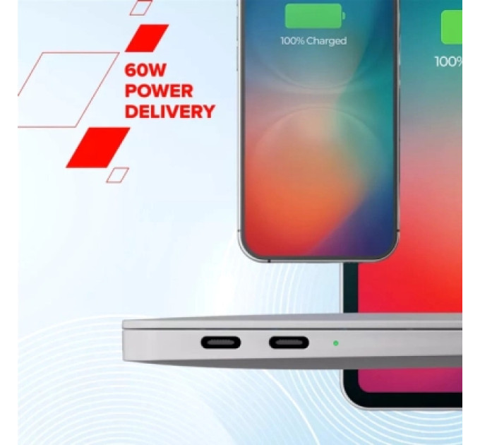 Canyon Дата кабель USB-C to USB-C 1.0m OnWire 60CL C-C 60W COLOR Braided 1m Black Canyon (CND-CCAP60AB10B)