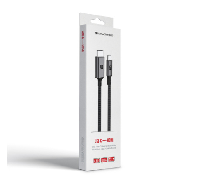 Armorstandart Кабель мультимедійний USB-C to HDMI 2.0m 4K60Hz black Armorstandart (ARM76891)