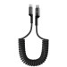 Armorstandart Дата кабель USB-C to USB-C 1.0m Spiral 3A Black Armorstandart (ARM75392)