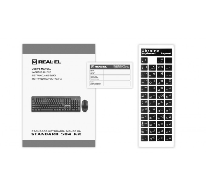 REAL-EL Комплект (клавіатура, миша) REAL-EL Standard 504 Kit Black (EL123100037)