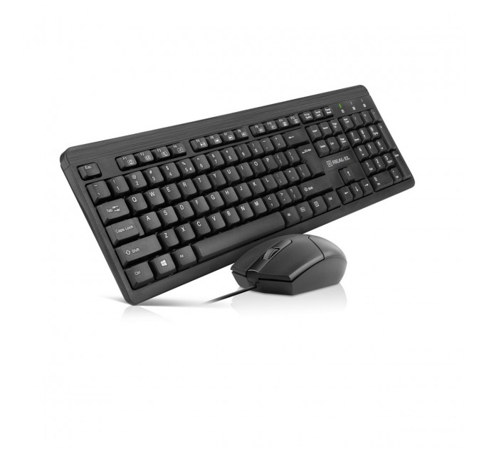 REAL-EL Комплект (клавіатура, миша) REAL-EL Standard 504 Kit Black (EL123100037)