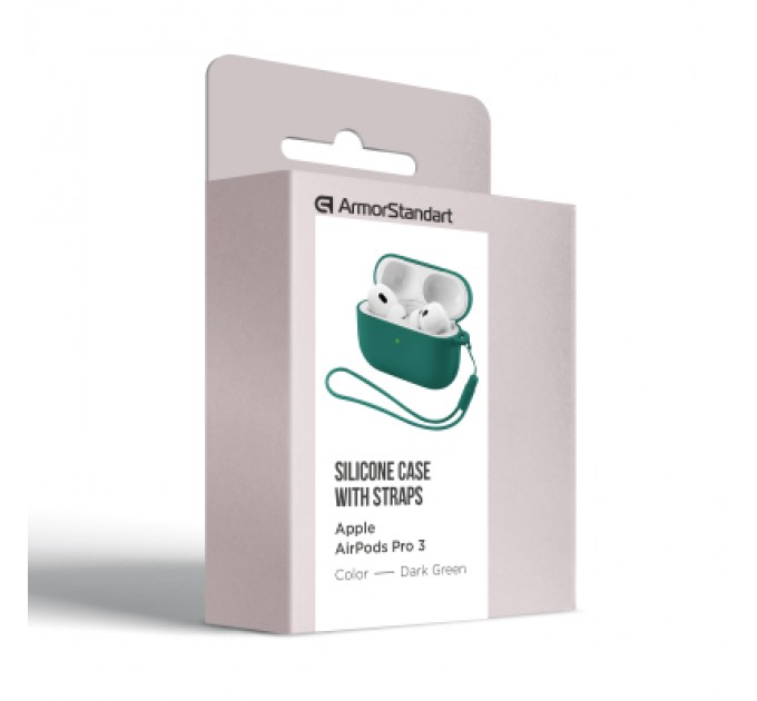 Armorstandart Чохол для навушників Armorstandart Silicone Case для Apple Airpods Pro 3 Dark Green (ARM88293)