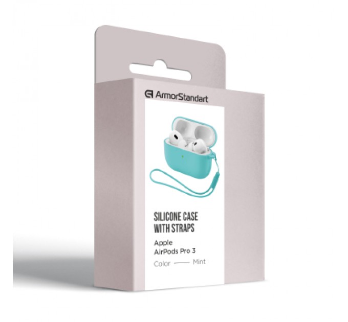 Armorstandart Чохол для навушників Armorstandart Silicone Case для Apple Airpods Pro 3 Mint (ARM88296)