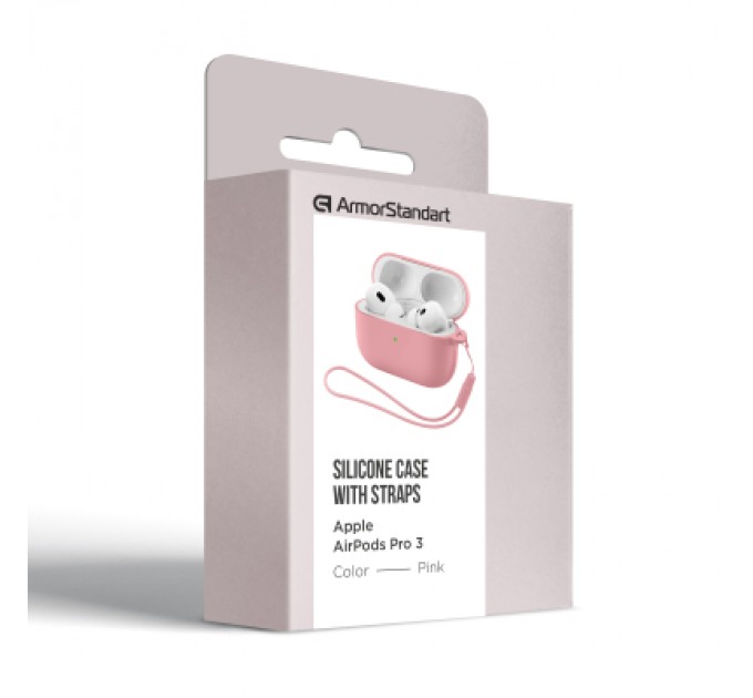 Armorstandart Чохол для навушників Armorstandart Silicone Case для Apple Airpods Pro 3 Pink (ARM88297)