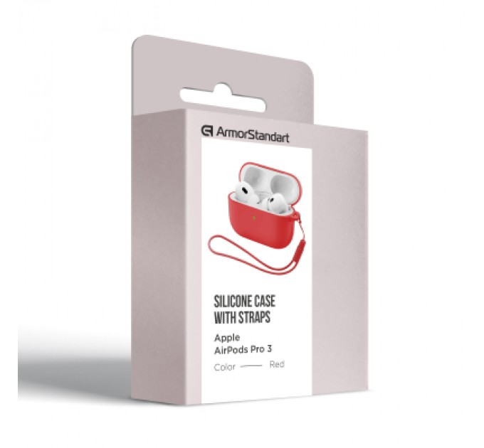 Armorstandart Чохол для навушників Armorstandart Silicone Case для Apple Airpods Pro 3 Red (ARM88299)