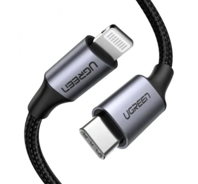 Ugreen Дата кабель USB-C to Lightning 1.0m 3A 60W US304 black UGREEN (60759)