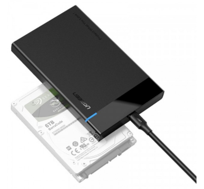 Ugreen Кишеня зовнішня UGREEN USB 3.1 to 2.5" HDD/SSD US221 black (50743)