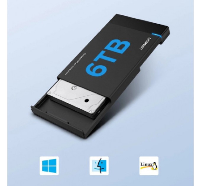 Ugreen Кишеня зовнішня UGREEN USB 3.0 to M.2 SATA SSD US221 black (30848)
