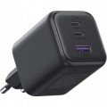 Ugreen Зарядний пристрій UGREEN 2xUSB-C PD45W + 1xUSB QC3.0 GaN X527 gray (65156B)