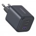 Ugreen Зарядний пристрій UGREEN 2xUSB-C PD45W + 1xUSB QC3.0 GaN X527 gray (65156B)