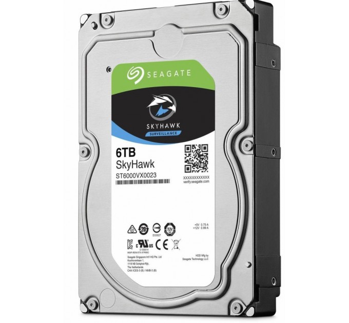 Seagate Накопичувач HDD SATA 6.0TB Seagate SkyHawk Surveillance 256MB (ST6000VX0003)_Refurbished