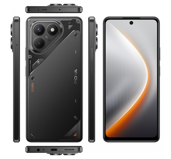 Tecno Мобільний телефон Tecno POVA 7 Neo 8/128Gb Geek Black (4894947086786)