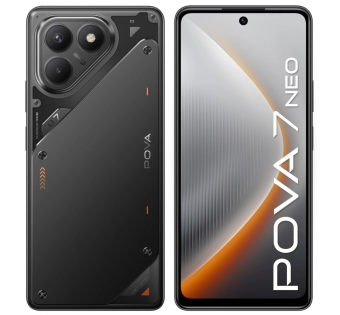 Tecno Мобільний телефон Tecno POVA 7 Neo 8/128Gb Geek Black (4894947086786)