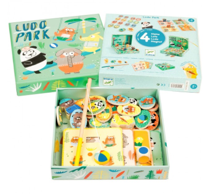 Djeco Настільна гра Djeco Набір ігор 4 в 1 Лудопарк (DJ01698)