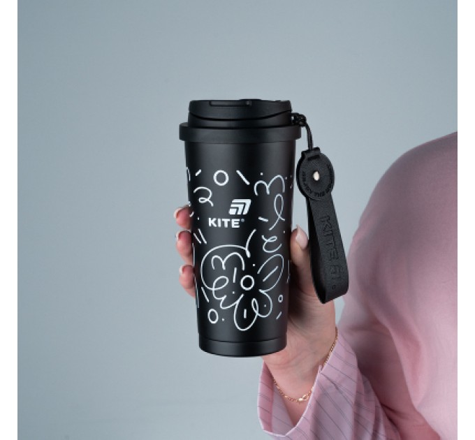 Kite Термокружка Kite 550 мл, чорна (K25-1226-1)