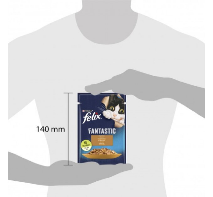 Purina Felix Вологий корм для кішок Purina Felix Fantastic з індичкою в желе 85 г (7613039832516)