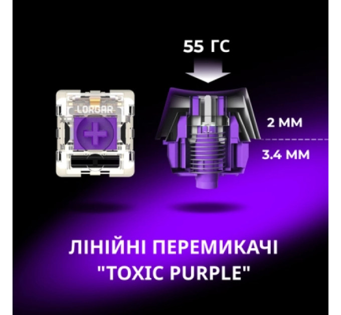 Lorgar Клавіатура Lorgar KBP7075W Pro RGB Wireless/Bluetooth/USB UA Beige (LRG-KBP7075W-RT-US)