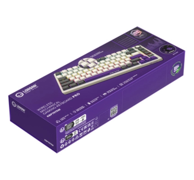 Lorgar Клавіатура Lorgar KBP7075W Pro RGB Wireless/Bluetooth/USB UA Beige (LRG-KBP7075W-RT-US)